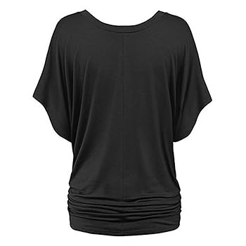 Womens Dolman Sleeve Tops Short Sleeve V Neck T Shirts Plus